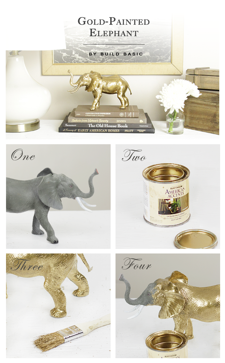 Gold-Painted Elephant - Build Basic's secret gold paint revealed! Get the look of brass without the typical gold 