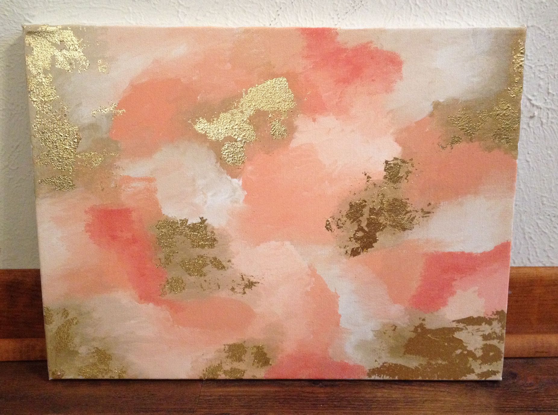 diy gold leaf abstract painting -   24 diy painting gold
 ideas