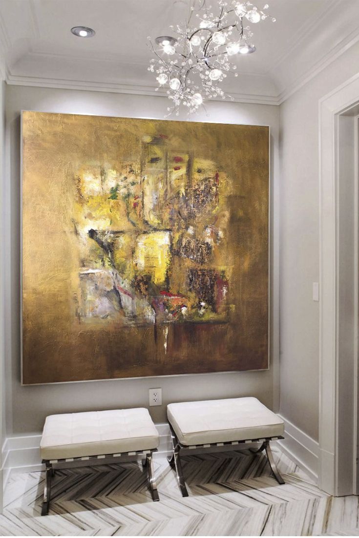 Gold abstract painting -   24 diy painting gold
 ideas