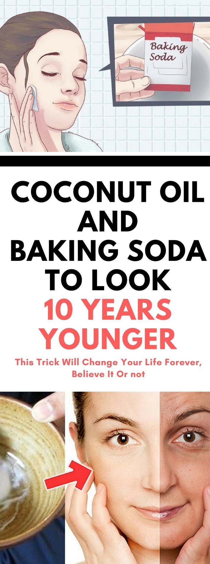 This Is How To Use Coconut Oil And Baking Soda To Look 10 Years Younger -   24 fitness coconut oil
 ideas