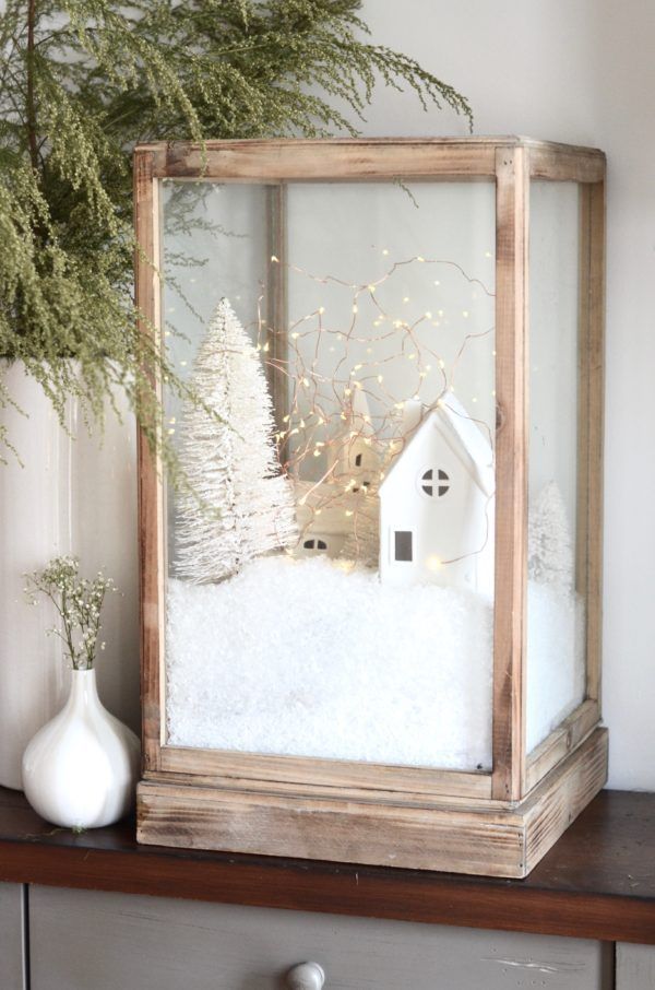 DIY Christmas Village for the Cozy Minimalist -   24 green christmas decor
 ideas