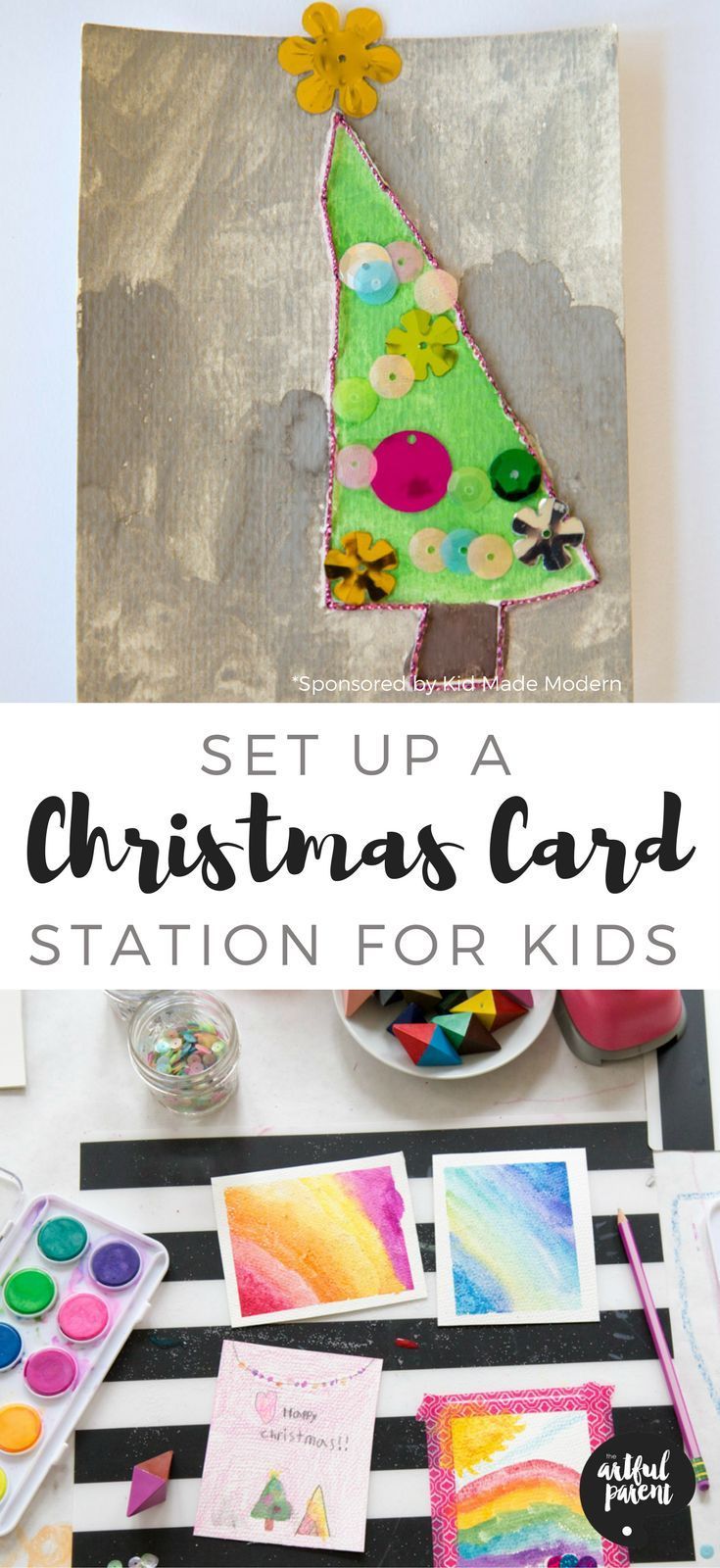 A Homemade Christmas Card Making Station for Kids -   24 homemade crafts supplies
 ideas
