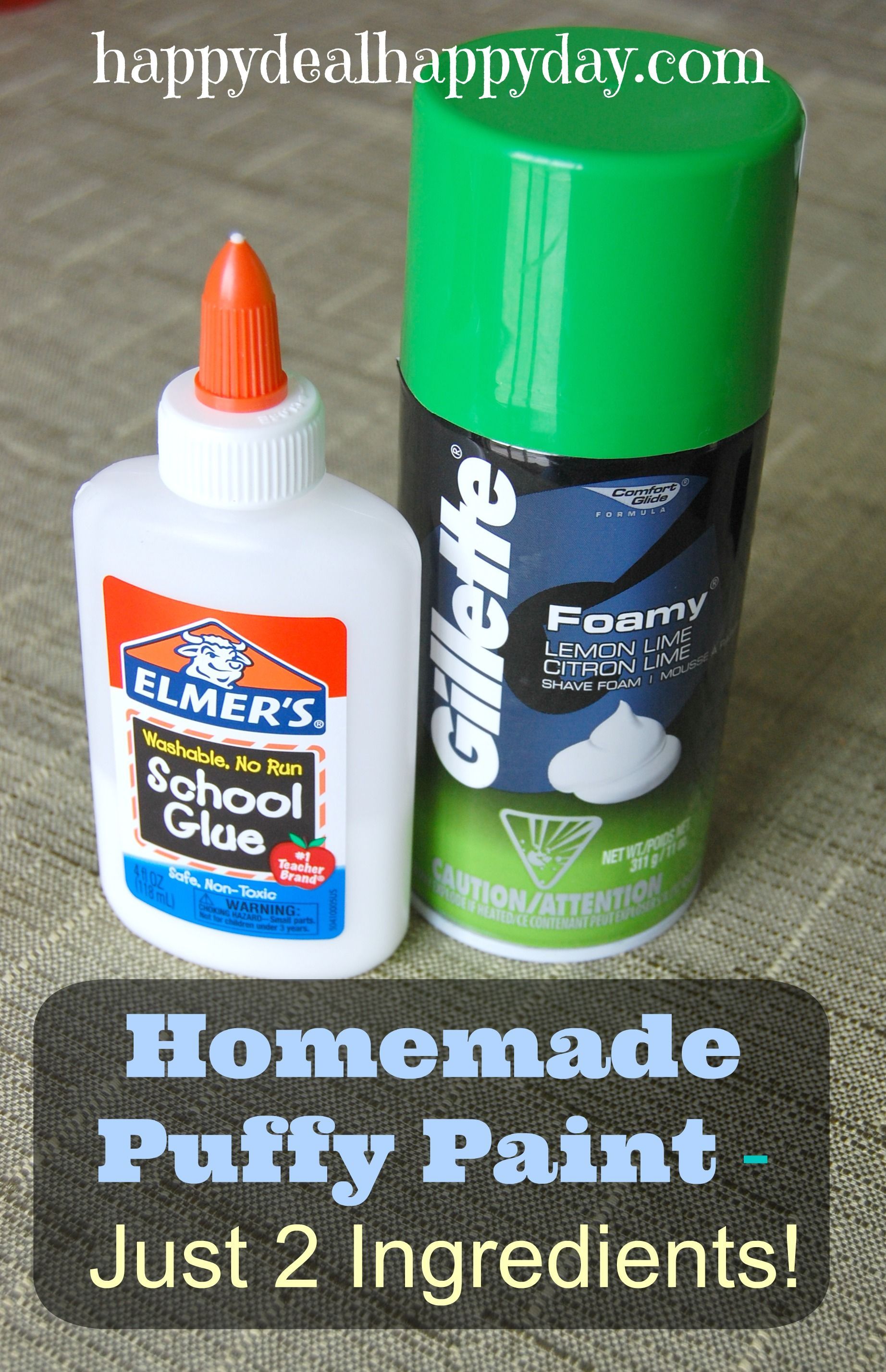 Kids Crafts: Homemade Puffy Paint with Shaving Cream - Just 2 Ingredients - Super Easy -   24 homemade crafts supplies
 ideas