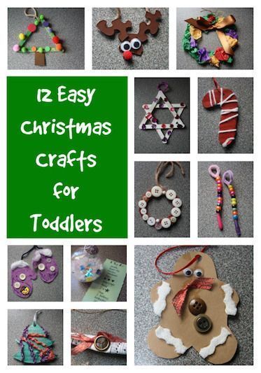 12 Easy Christmas Crafts for Toddlers -   24 homemade crafts supplies
 ideas