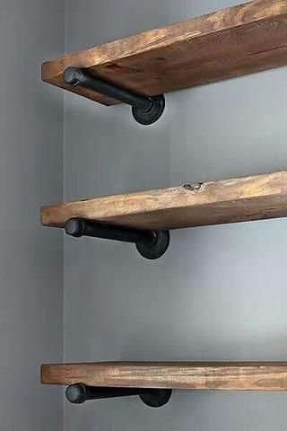 Reclaimed Wood Open Shelving or Mantel Boards -   24 industrial decor shelf
 ideas