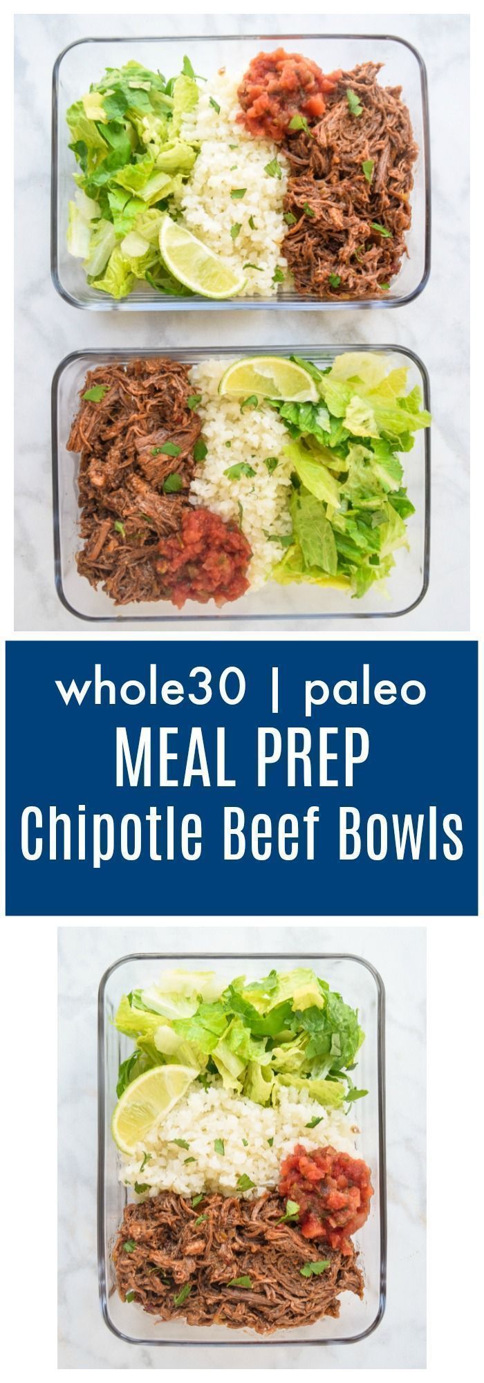 Meal Prep Chipotle Beef Bowls (Whole30 Paleo) - lunch has never been tastier with these meal prep chipotle beef bowls!  Just like your favorite Mexican takeout and Whole30 complaint! | tastythin.com -   24 whole 30 aldi
 ideas