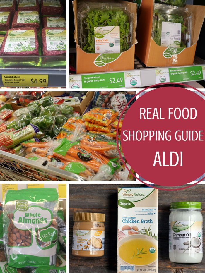I recently heard that Aldi sells a good amount of organic food, so I figured I’d check it out for myself. Below is a real food shopping guide for Aldi. You probably won’t be able to do all of your grocery shopping there, but it’s worth a trip if you’re looking to save money. -   24 whole 30 aldi
 ideas