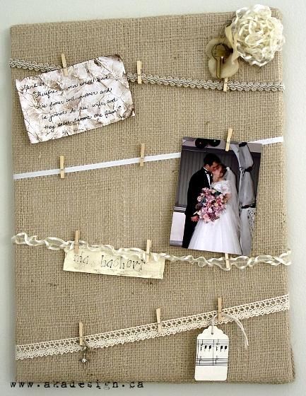 DIY Tutorial: DIY Burlap Crafts / DIY Burlap Canvas - Bead&Cord -   25 burlap crafts board
 ideas