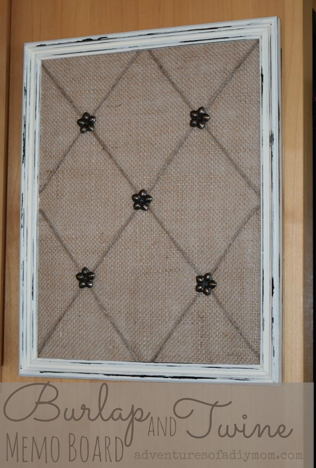How to Make a Burlap and Twine Memo Board -   25 burlap crafts board
 ideas