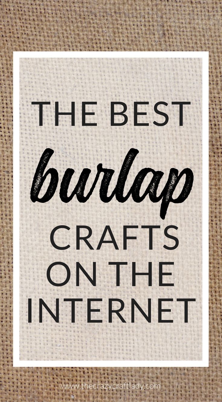 The Best Burlap Decor and Crafts on Pinterest -   25 burlap crafts board
 ideas