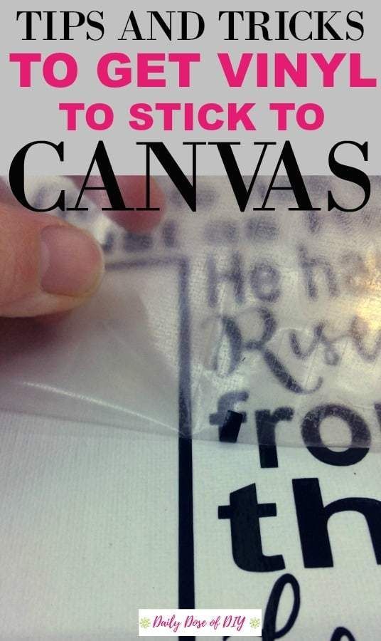 Easy Tips and Tricks to Get Vinyl to Stick to Canvas -   25 crafts projects things to
 ideas
