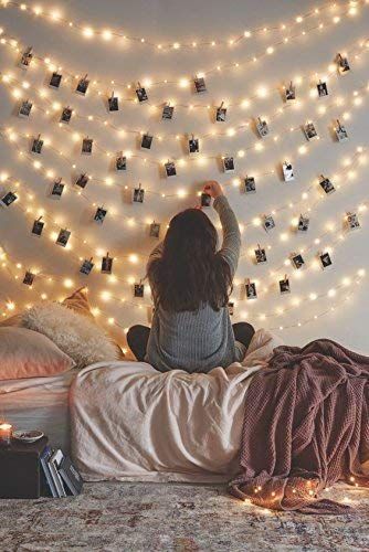 LED Photo Clip String Lights Home Decor Indoor/Outdoor, Battery Powered String Lights Lamp for Home/Party/Christmas Decoration Christmas Birthday Wedding Party Festival Decor (Warm White) -   25 cute room decor
 ideas