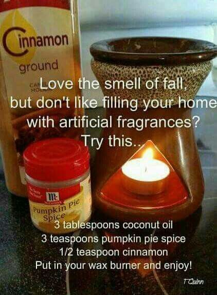 Fall scent for the Wax Warmer -   25 diy house scents
 ideas