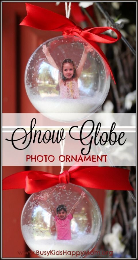 DIY Photo Ornaments with a Snow Globe -   25 diy ornaments kids
 ideas
