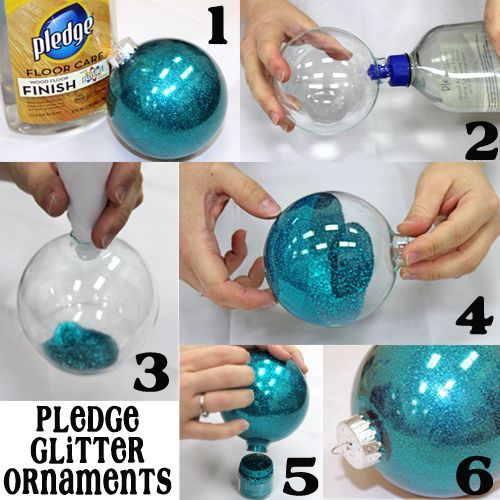 So-Easy 6 Step Pledge Glitter Ornaments -   25 diy ornaments kids
 ideas