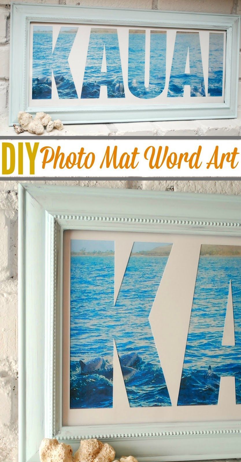 DIY Photo Mat Word Art -   25 diy photo poster
 ideas