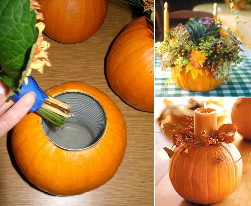How to Make a Pumpkin Vase Centerpiece -   25 foam pumpkin decor
 ideas