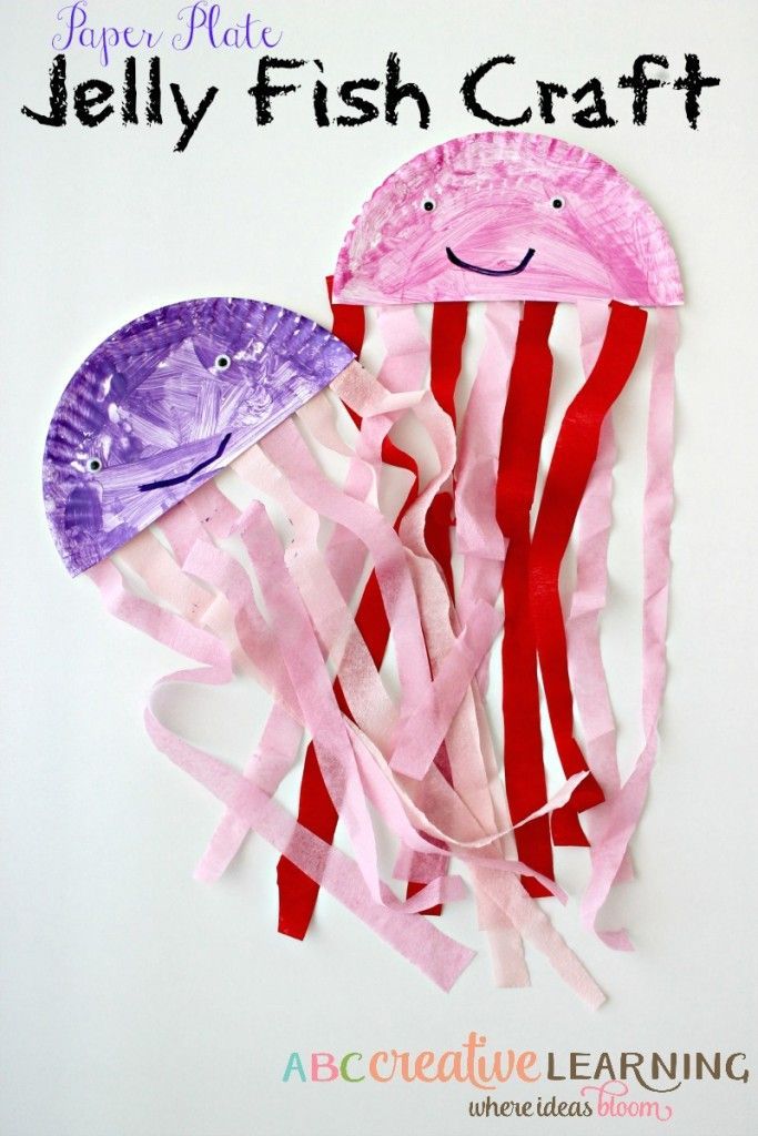 Easy Paper Plate Jelly Fish Kids Craft -   25 young kids crafts
 ideas