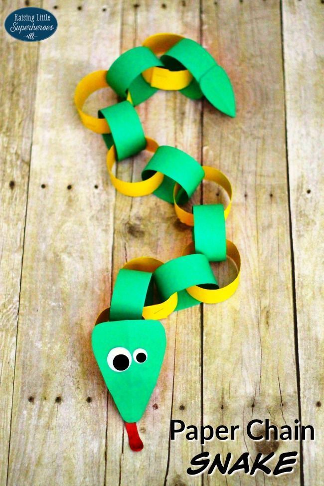 How To Make A Paper Chain Snake - -   25 young kids crafts
 ideas