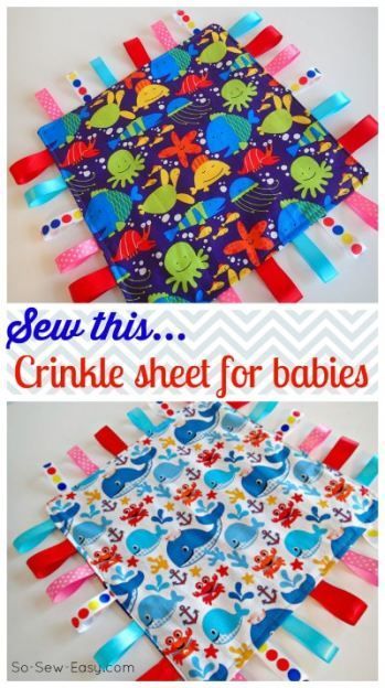 Crinkle ribbon toy for babies -   16 baby crafts to make
 ideas