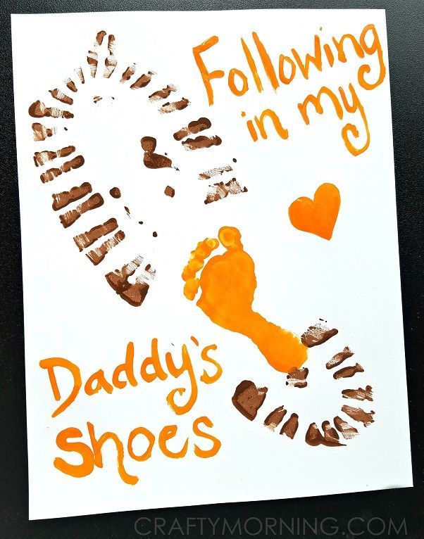 14 Father's Day Handprint and Footprint Craft Ideas -   16 baby crafts to make
 ideas