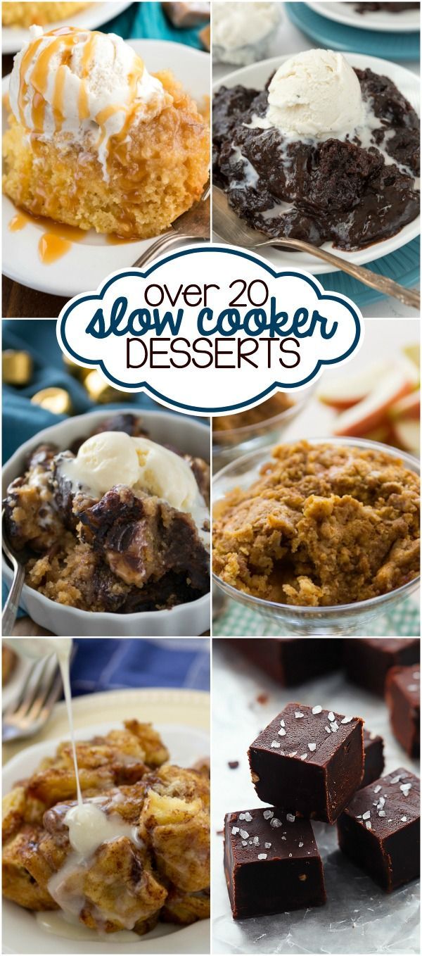 Over 20 Slow Cooker Desserts you MUST make! (Crazy for Crust) -   16 slow cooker desserts
 ideas