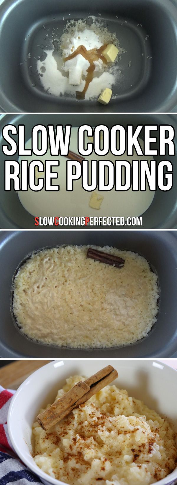 Slow Cooker Rice Pudding -   16 slow cooker desserts
 ideas