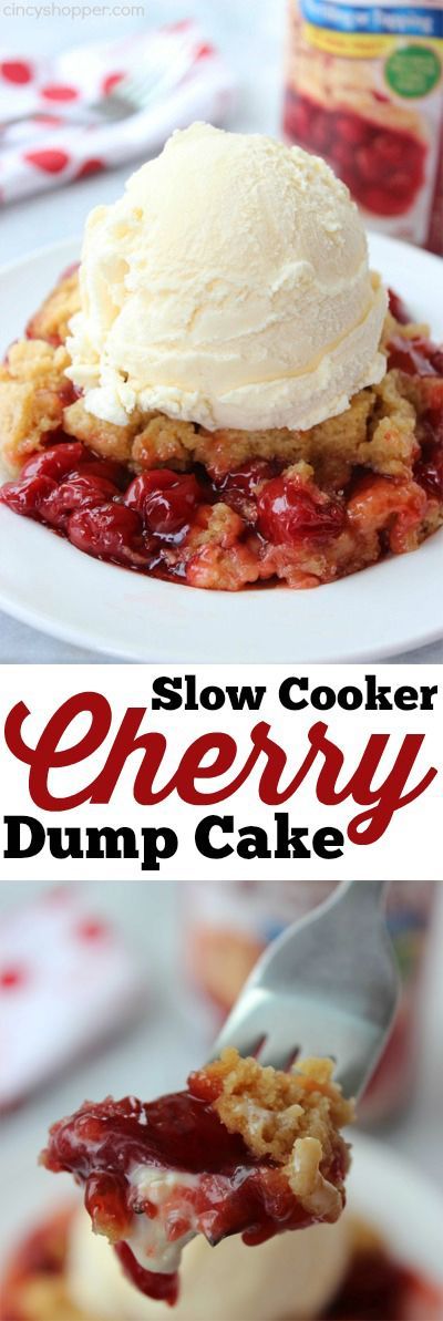 Slow Cooker Cherry Dump Cake -   16 slow cooker desserts
 ideas