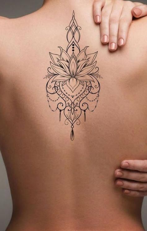 Mallana Boho Lotus Chandelier Jewelry Temporary Tattoo -   17 tatuajes lotus tattoo
 ideas