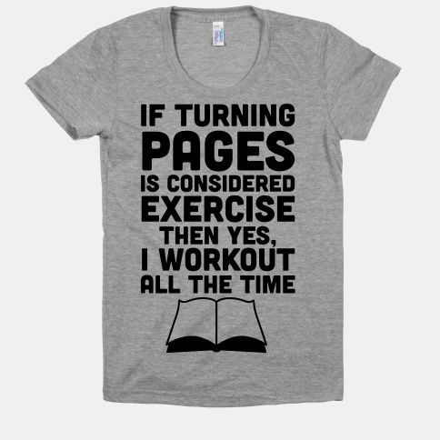 If Turning Pages Is Considered Exercise T-Shirt | LookHUMAN -   18 fitness funny reading
 ideas