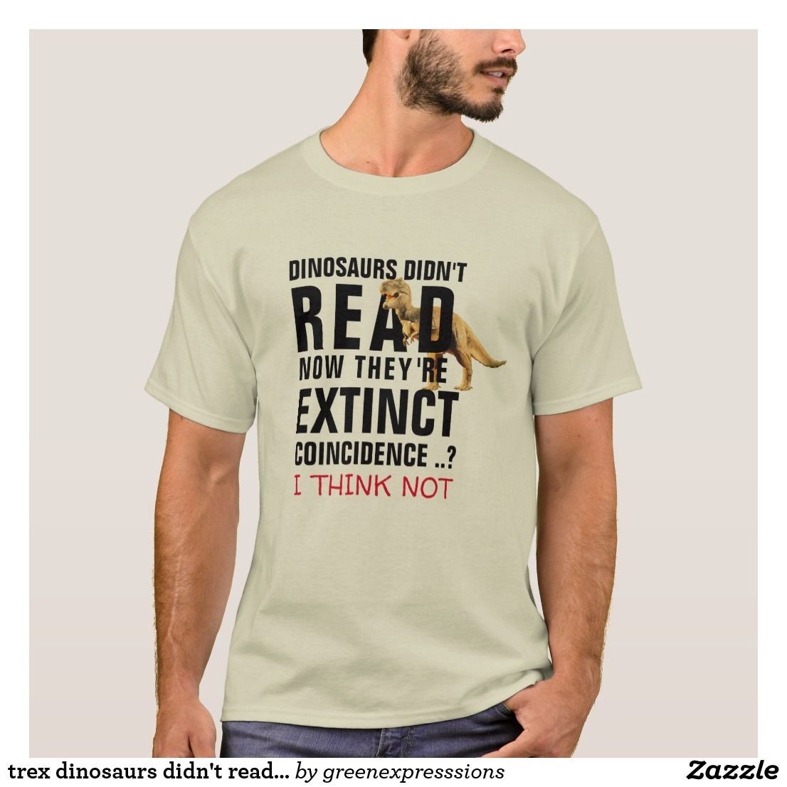 trex dinosaurs didn't read funny Tyrannosaurus Rex T-Shirt -   18 fitness funny reading
 ideas