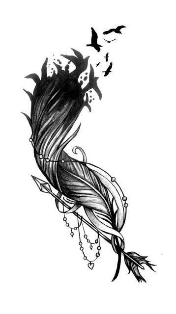 Feather drawing -   19 arrow neck tattoo
 ideas