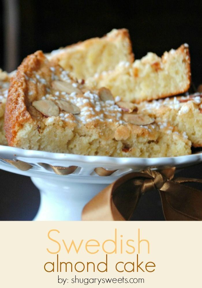 Swedish Almond Cake: delicious breakfast cake topped with sliced almonds. -   20 almond cake recipes
 ideas