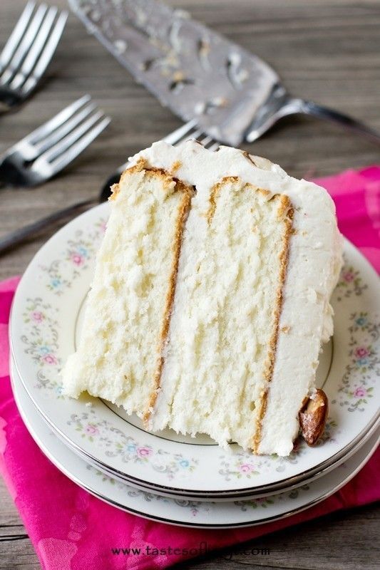 Almond Cream Cake-The perfect homemade white cake recipe. You'll never look for another! -   20 almond cake recipes
 ideas