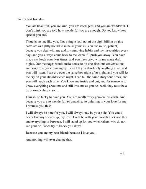 A letter to a best friend -   21 best friend poems
 ideas