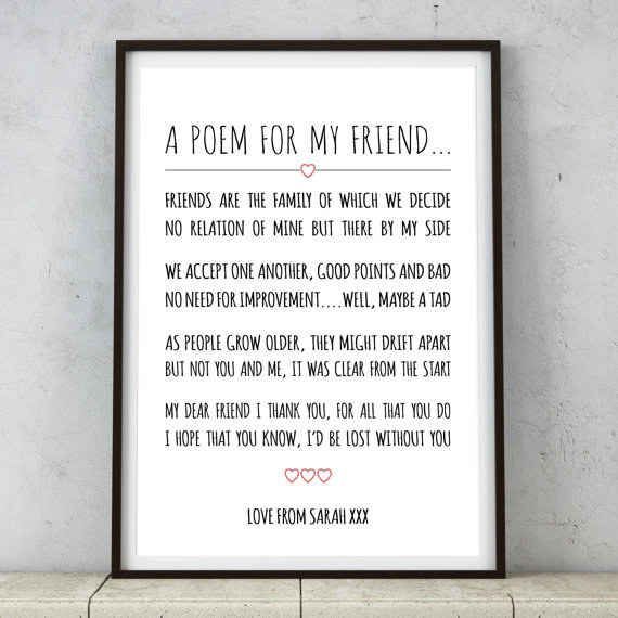 26 Perfect Little Gifts For Best Friends -   21 best friend poems
 ideas