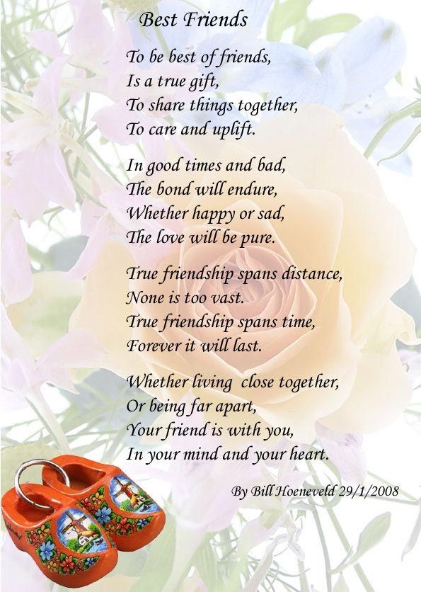 pomes for your bestfriend | Best Friends - Poems about Friendship -   21 best friend poems
 ideas