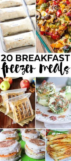 20 Breakfast Freezer Meals - Add these easy make ahead breakfast ideas into your meal plan rotation! -   21 breakfast recipes on the go
 ideas