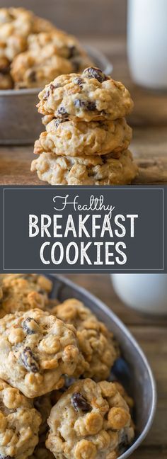 With no refined sugar, and healthy stuff like white whole wheat flour, oats, and peanut butter, these cookies are perfect for an easy breakfast on-the-go! -   21 breakfast recipes on the go
 ideas