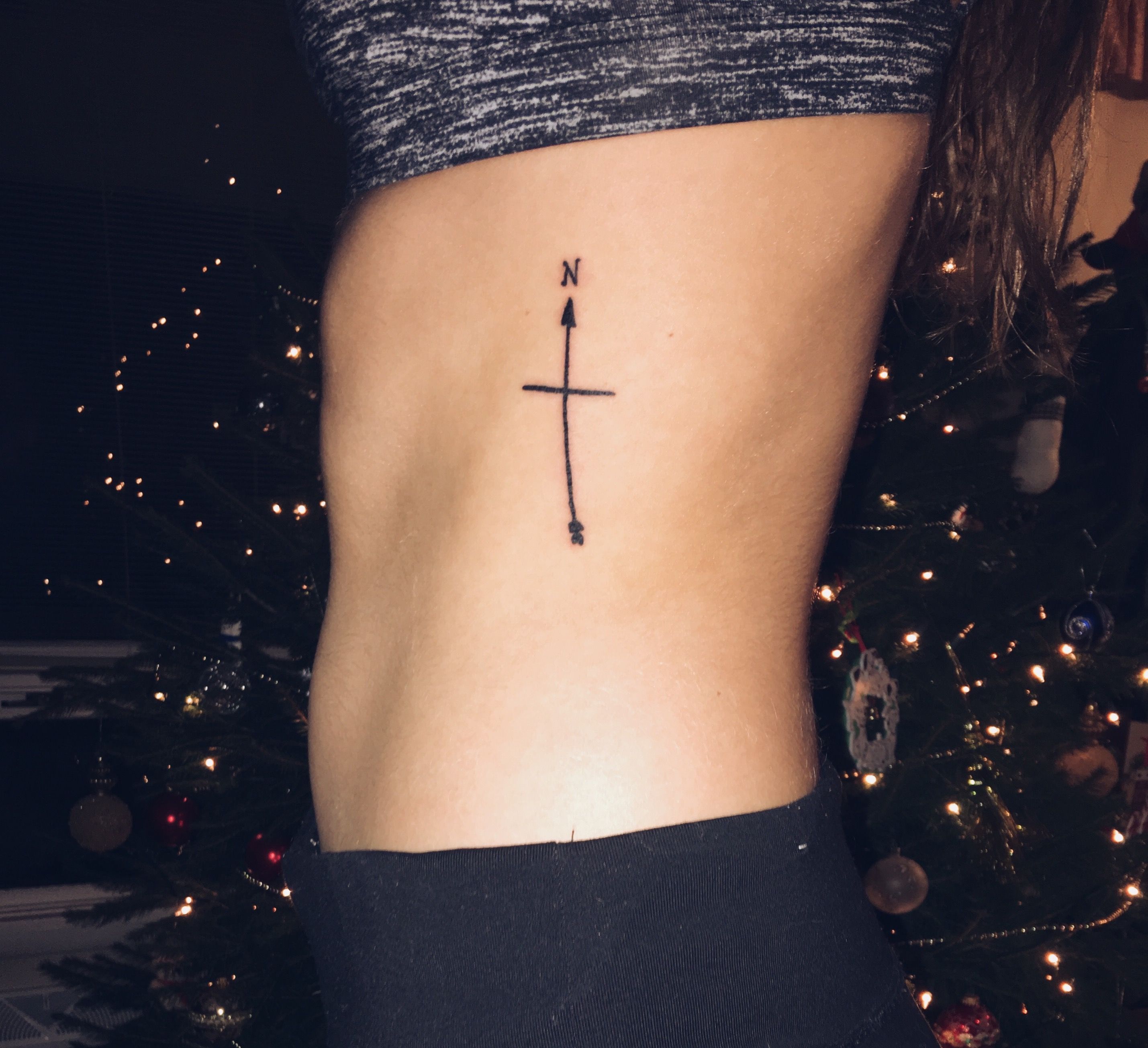 Small cross compass tattoo - Always remember your true north. To me, that is what makes you YOU. Always remember where you came from, who you live for, and what your true north is. -   21 compass cross tattoo
 ideas