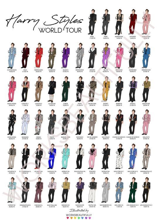 Harry Styles Suits Illustration Poster *PRE-ORDER* -   21 harry style suit
 ideas