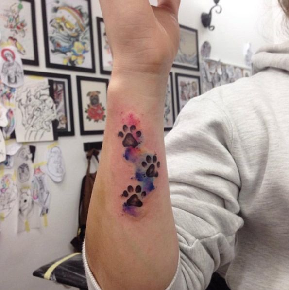 32 Perfect Paw Print Tattoos to Immortalize Your Furry Friend -   21 tattoo fonts print
 ideas