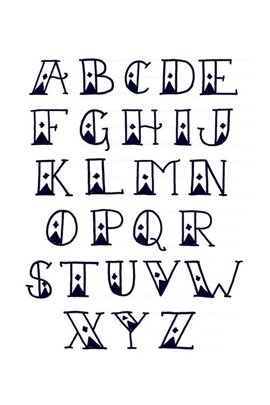 Sailor's Diamond Tattoo Font Alphabet - Print Art Print by Out Of Step Font Company | Society6 -   21 tattoo fonts print
 ideas