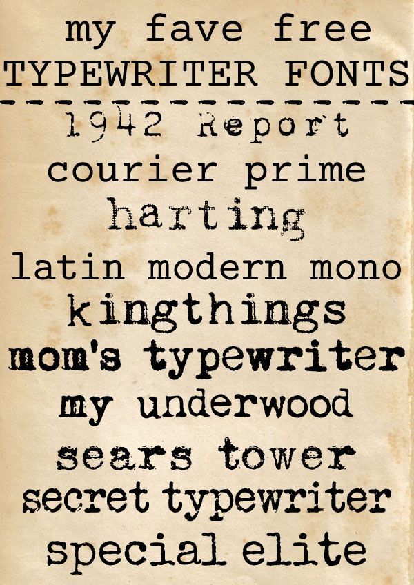 free typewriter fonts - for personal or commercial use -   21 tattoo fonts print
 ideas