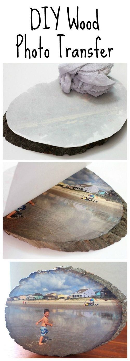 DIY Wood Slice Photo Transfer -   22 diy beauty decor
 ideas