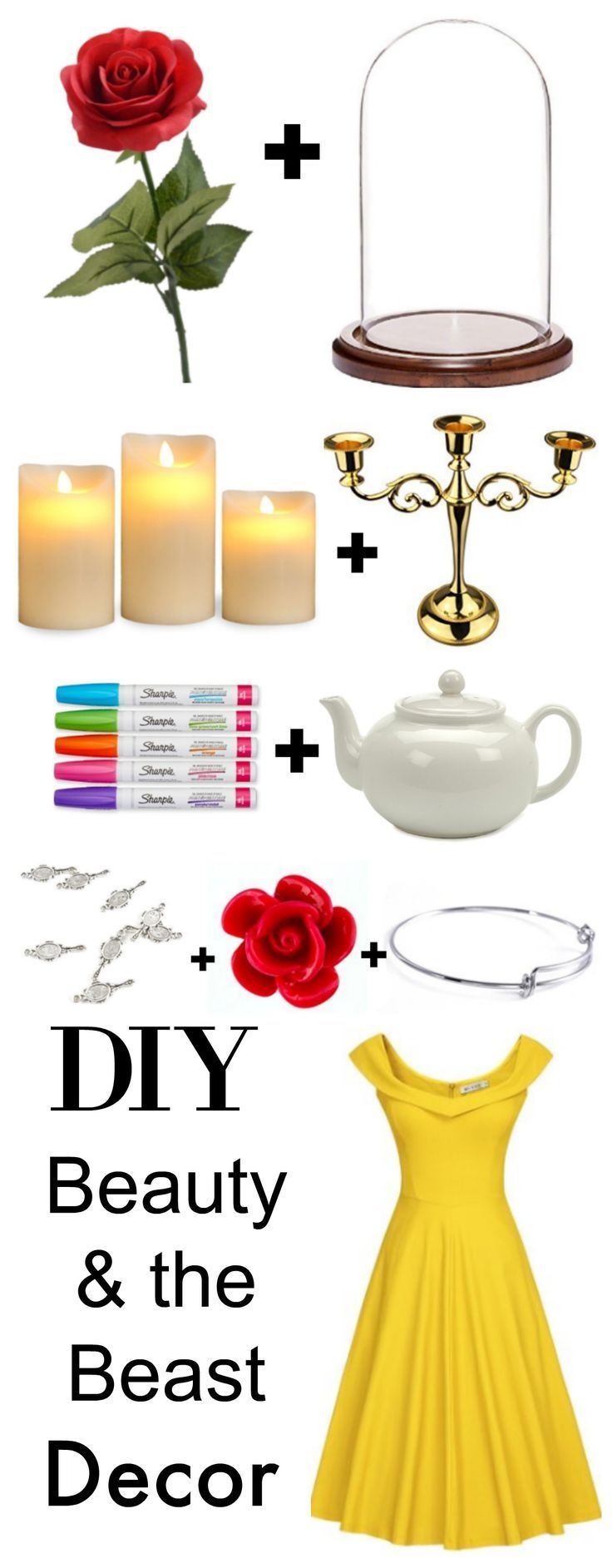 Magical DIY Beauty & the Beast Party Prop Supplies & Wall Decor -   22 diy beauty decor
 ideas