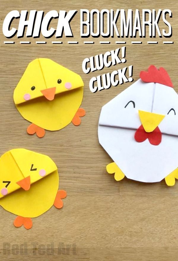 Easter Chick Bookmark Designs -   22 easter crafts chicken
 ideas