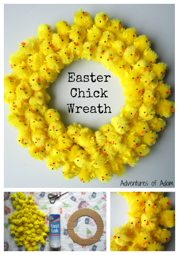 Easter Chick Wreath -   22 easter crafts chicken
 ideas