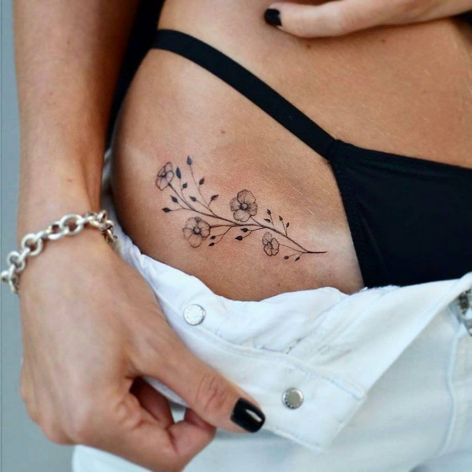 40 inspiration for cute simple mini flower tattoo ideas -   22 flower bird tattoo
 ideas