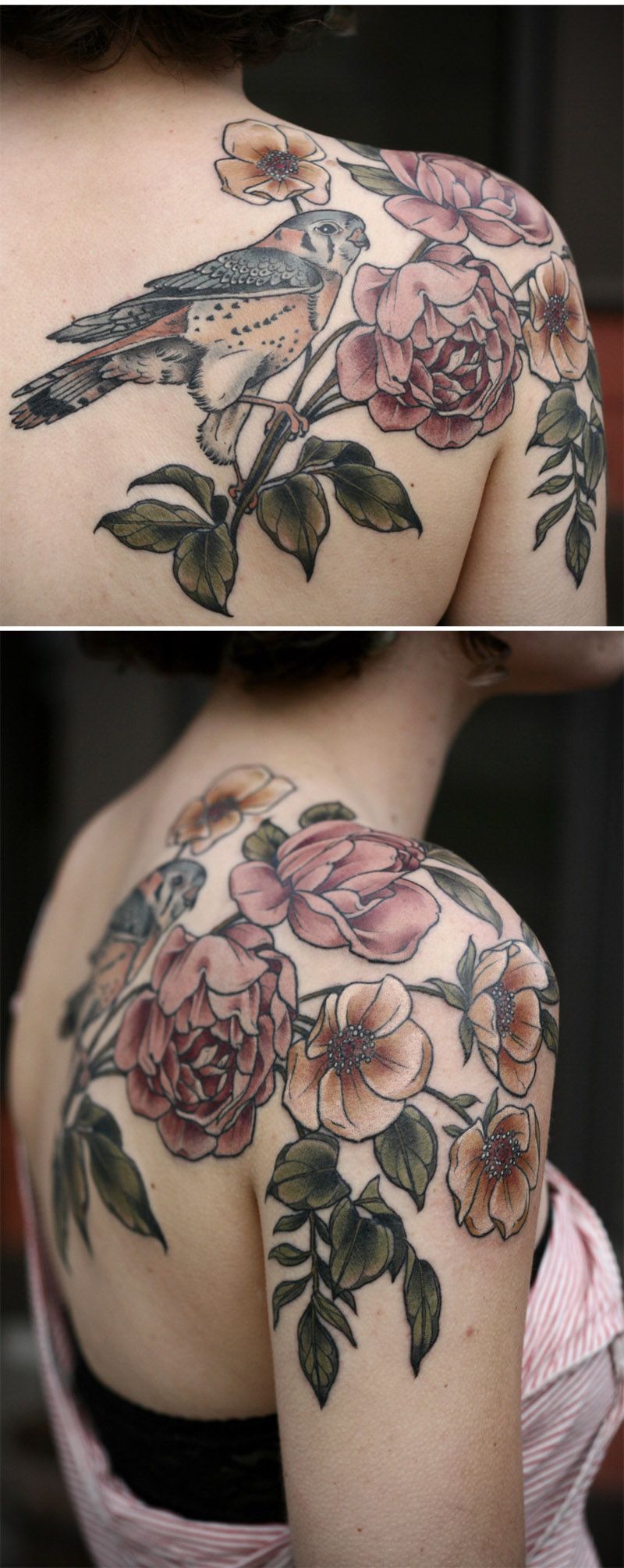 those flowers tho... -   22 flower bird tattoo
 ideas